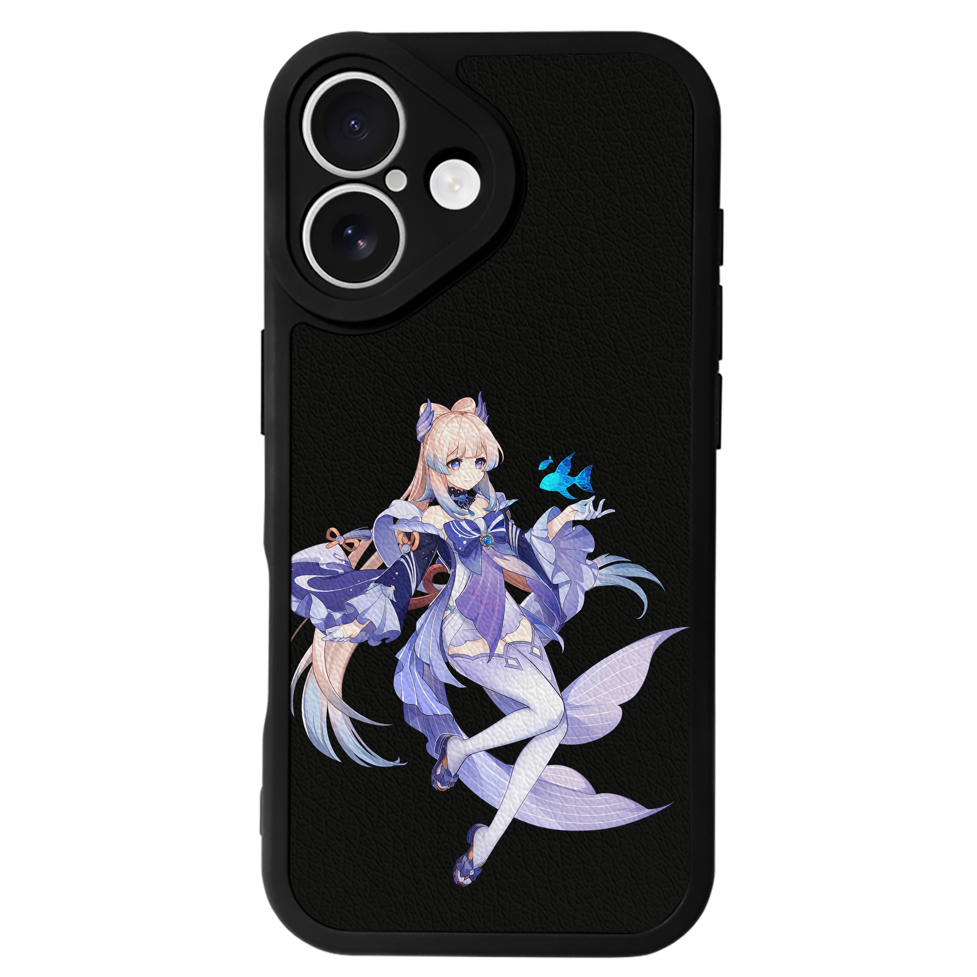 げんし神 珊瑚宮心海 サンゴノミヤ・ココミ genshin Sangonomiya Kokomi 【iPhone 16シリーズ対応】シリコンスマホケース（レザー調） 材質：シリコン